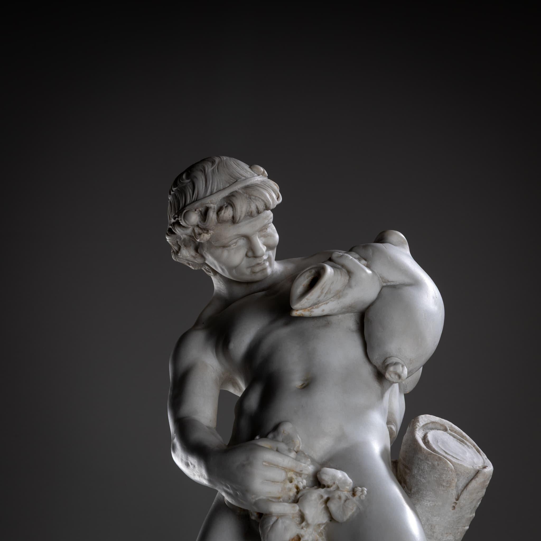 Marble Wall Fountain with Satyr, 19th Century For Sale 4