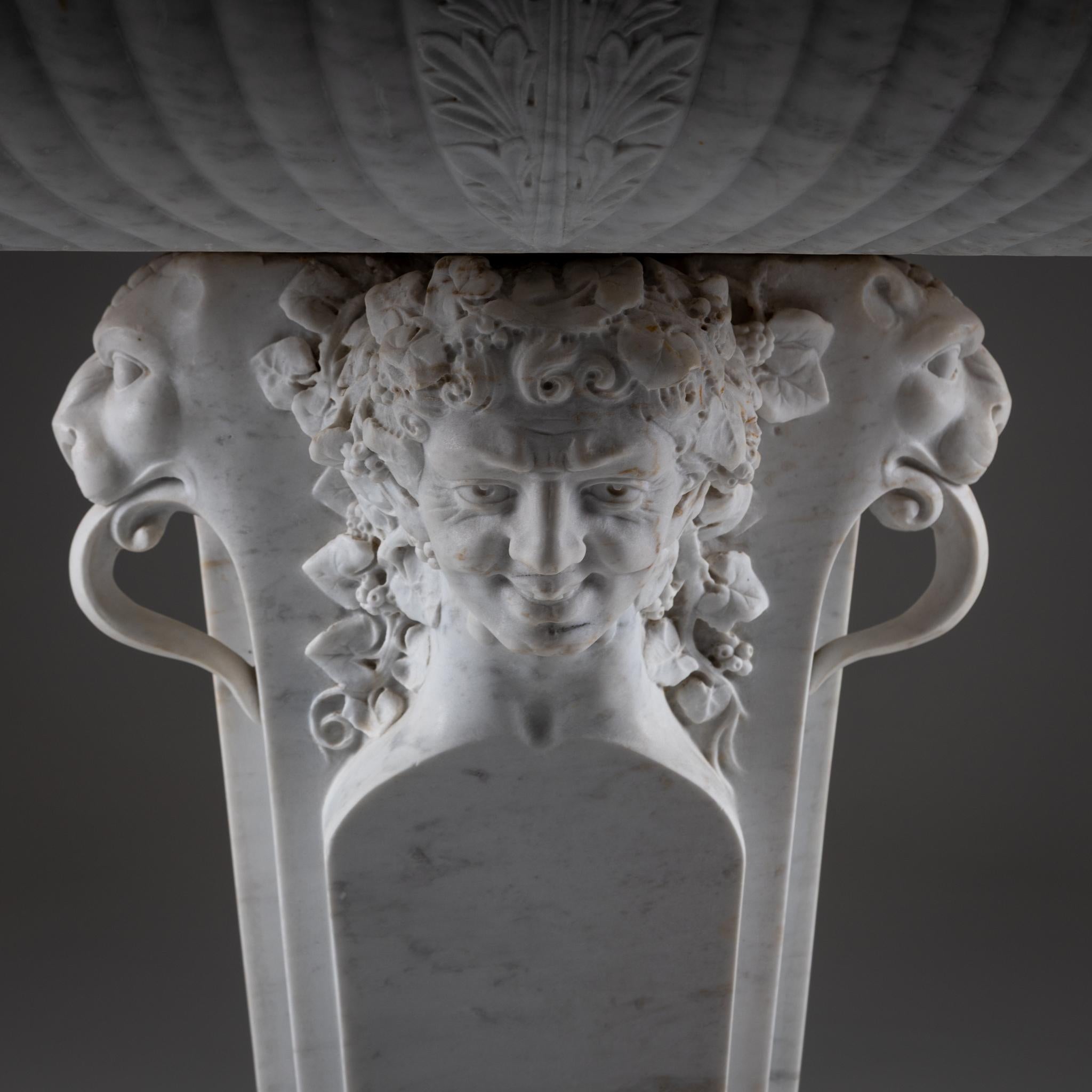 Marble Wall Fountain with Satyr, 19th Century For Sale 14