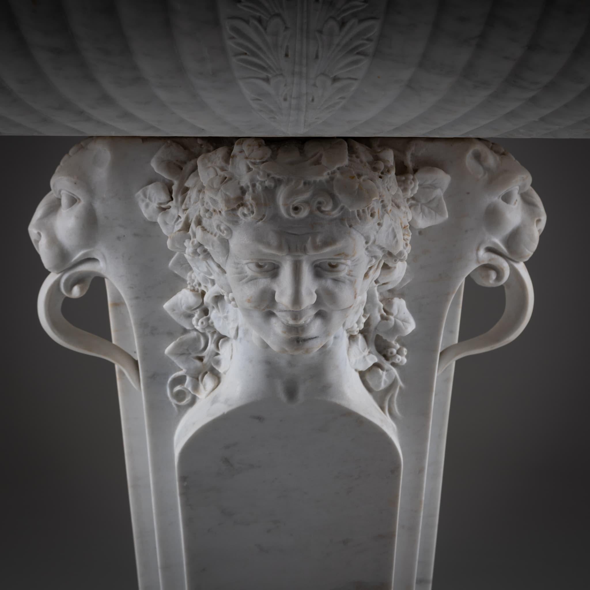 Marble Wall Fountain with Satyr, 19th Century For Sale 3