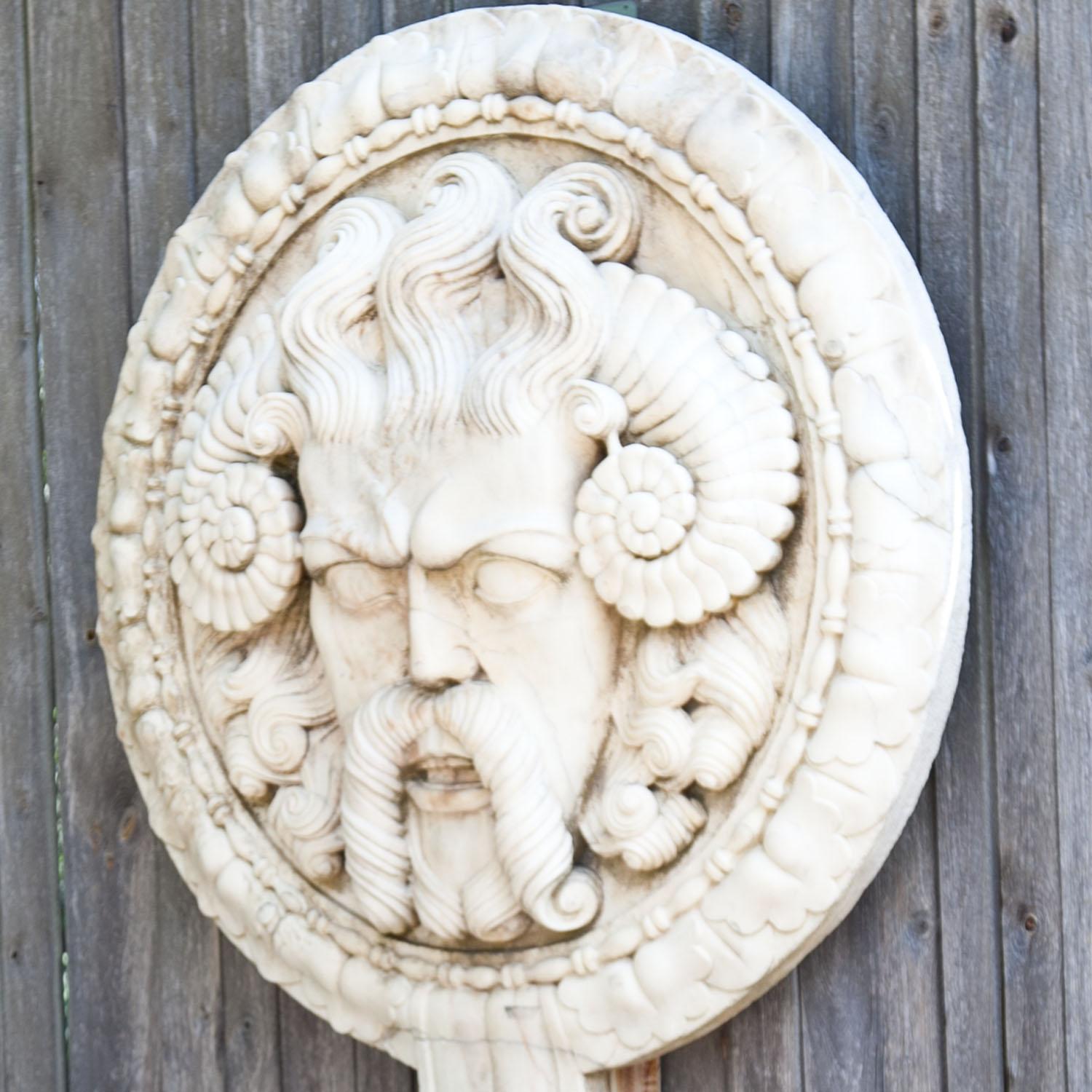 Hand-Carved Marble Wall Relief, Italy, 21st Century