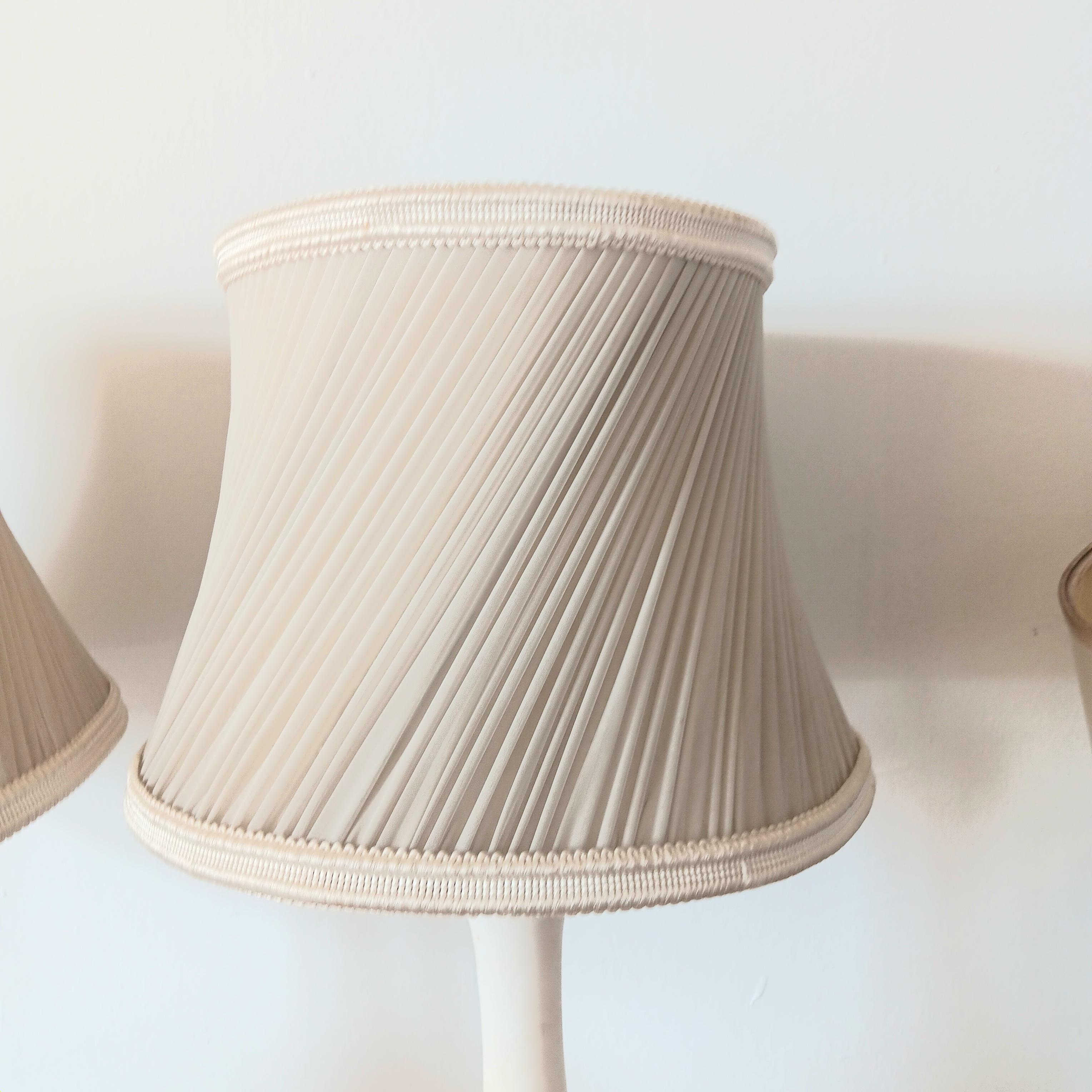 Table Lamps 77 cm Italian White Marble Alabaster White Large Whit Lladro Screens For Sale 1