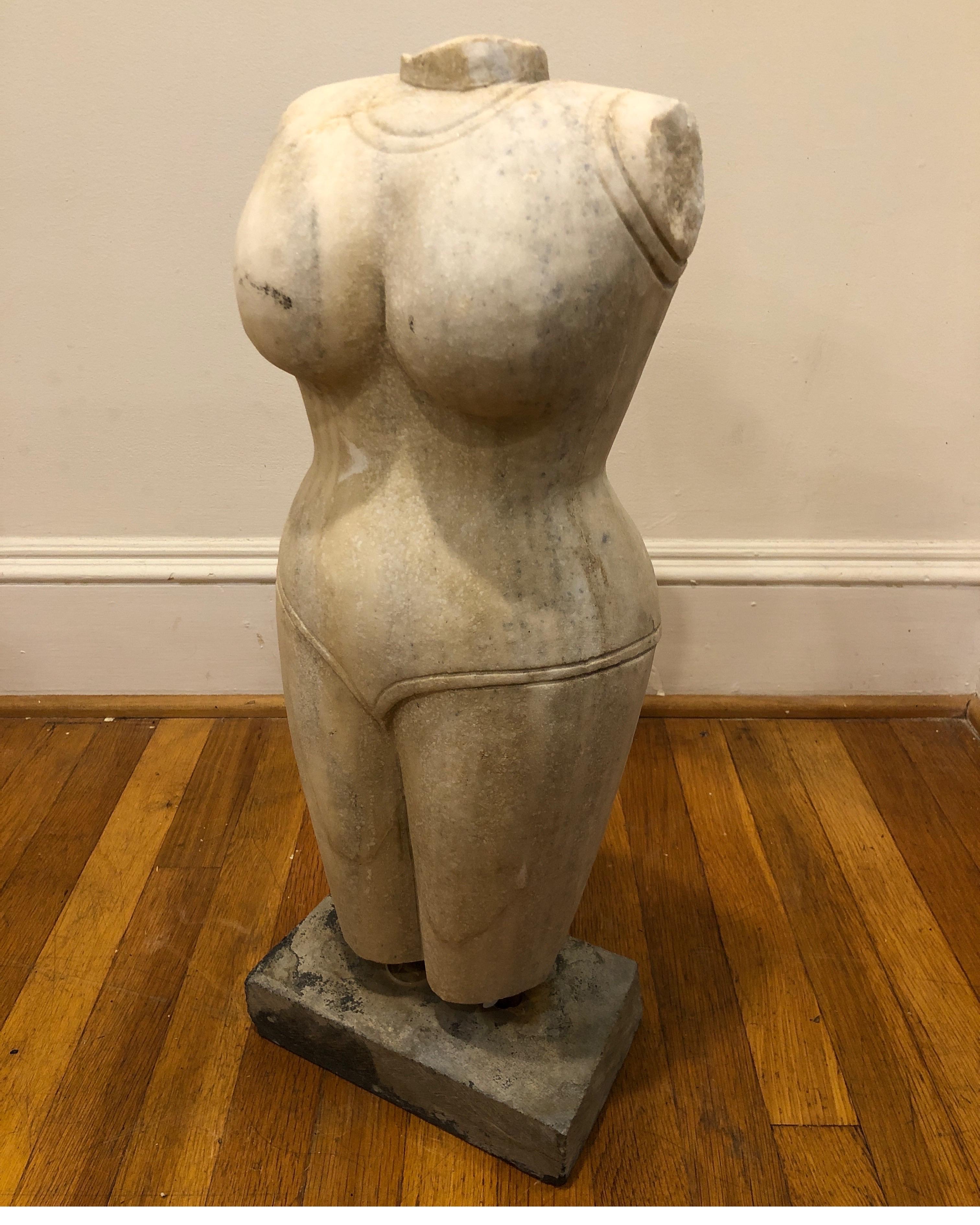 Stone Marble Woman/Female Torso Figure Statue