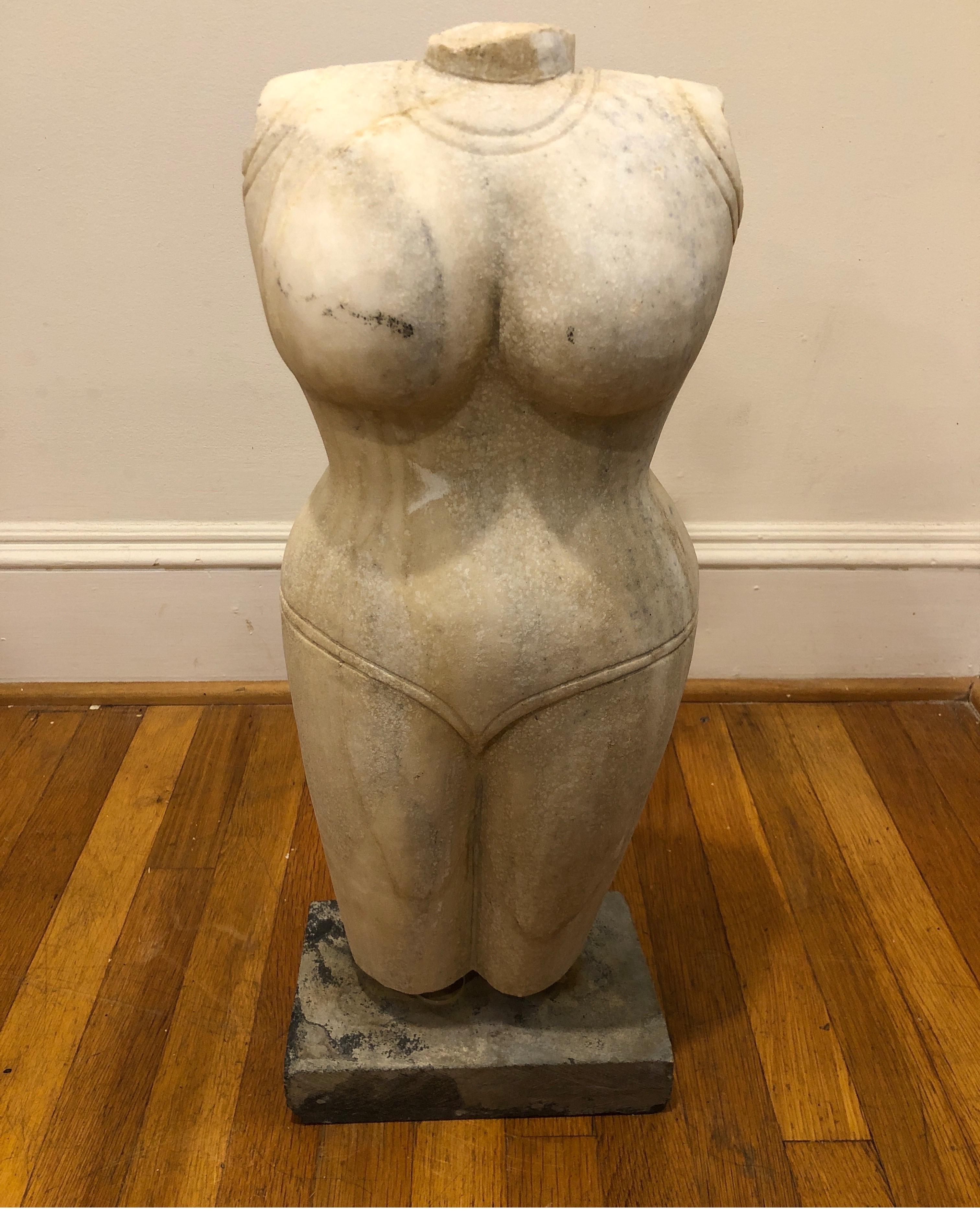 Marble Woman/Female Torso Figure Statue 1
