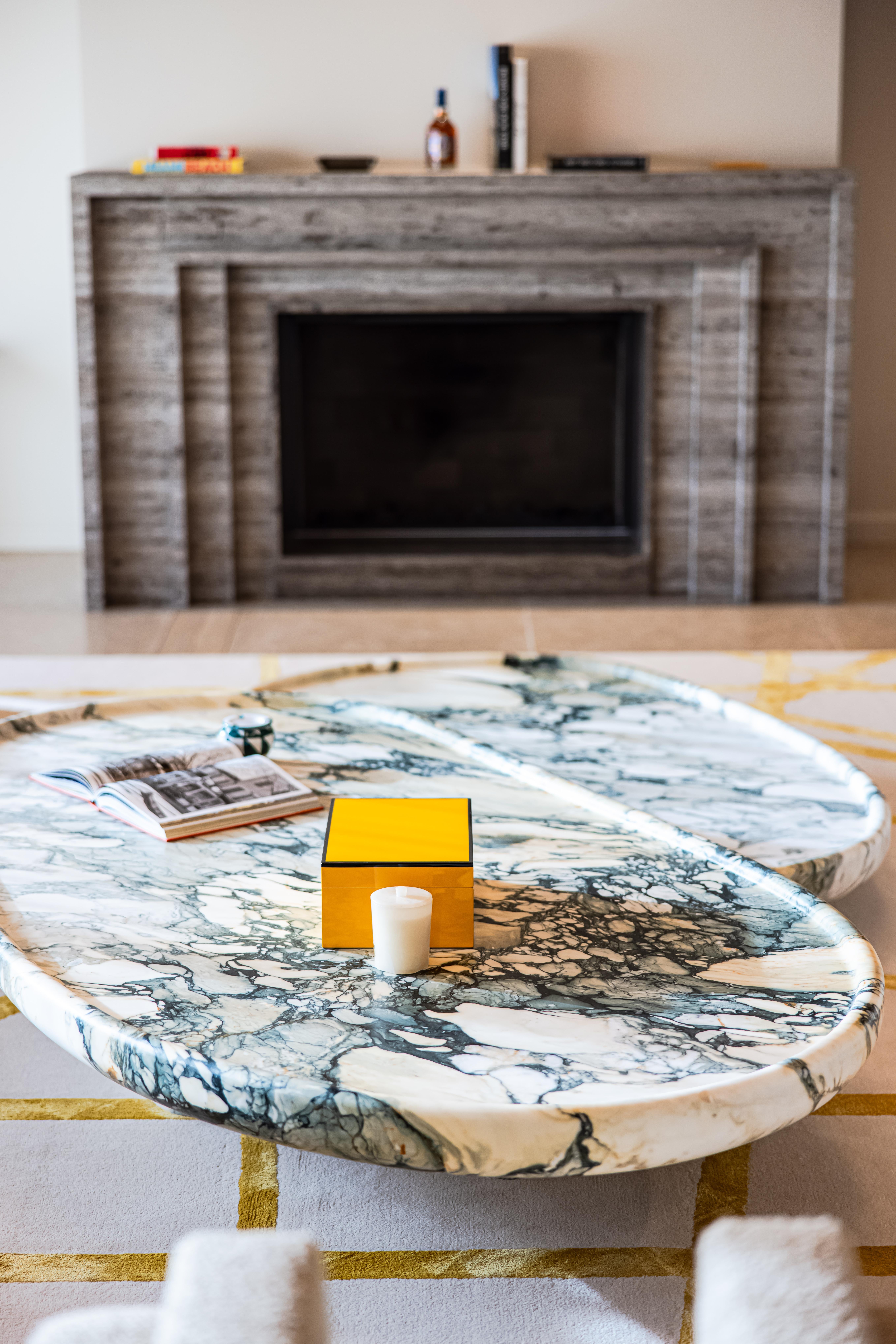 Marble Yko Low Coffee Table by KY ARCHITECTURE (21. Jahrhundert und zeitgenössisch) im Angebot