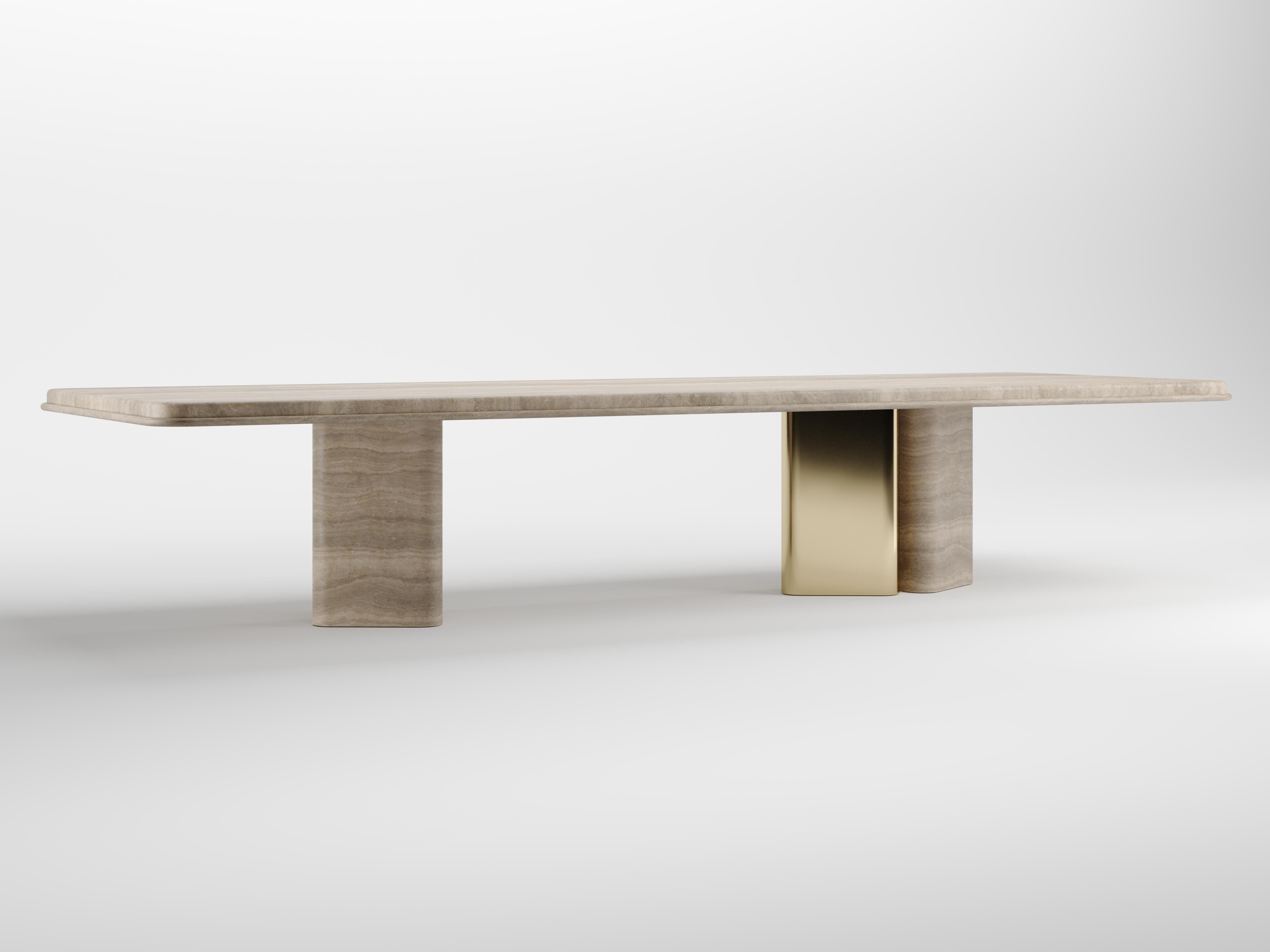 Contemporary Marble Yoki Low Table by KY ARCHITECTURE For Sale