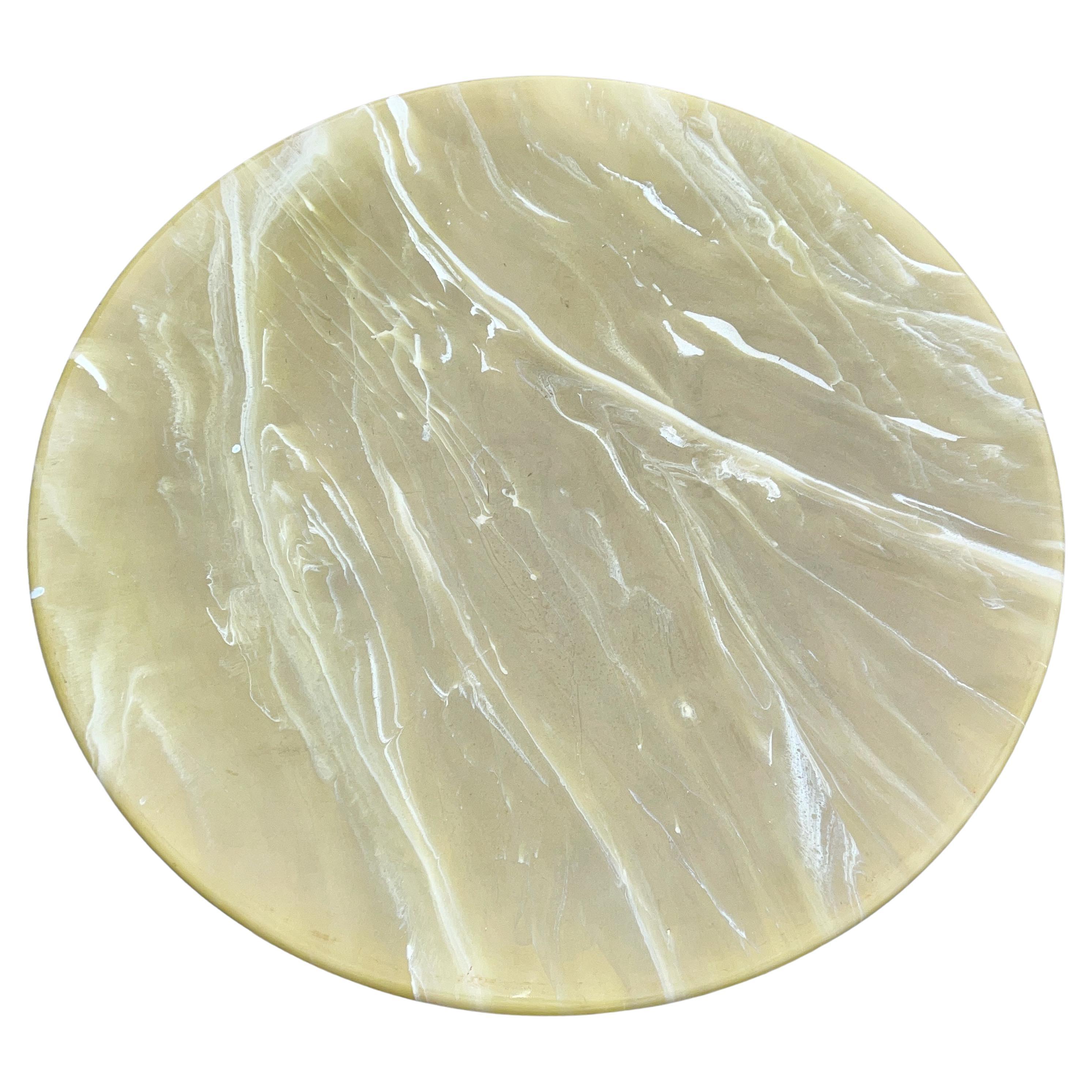 MarbleCraft Simulated Onyx Occasional Table For Sale 8
