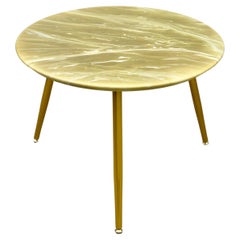 Retro MarbleCraft Simulated Onyx Occasional Table