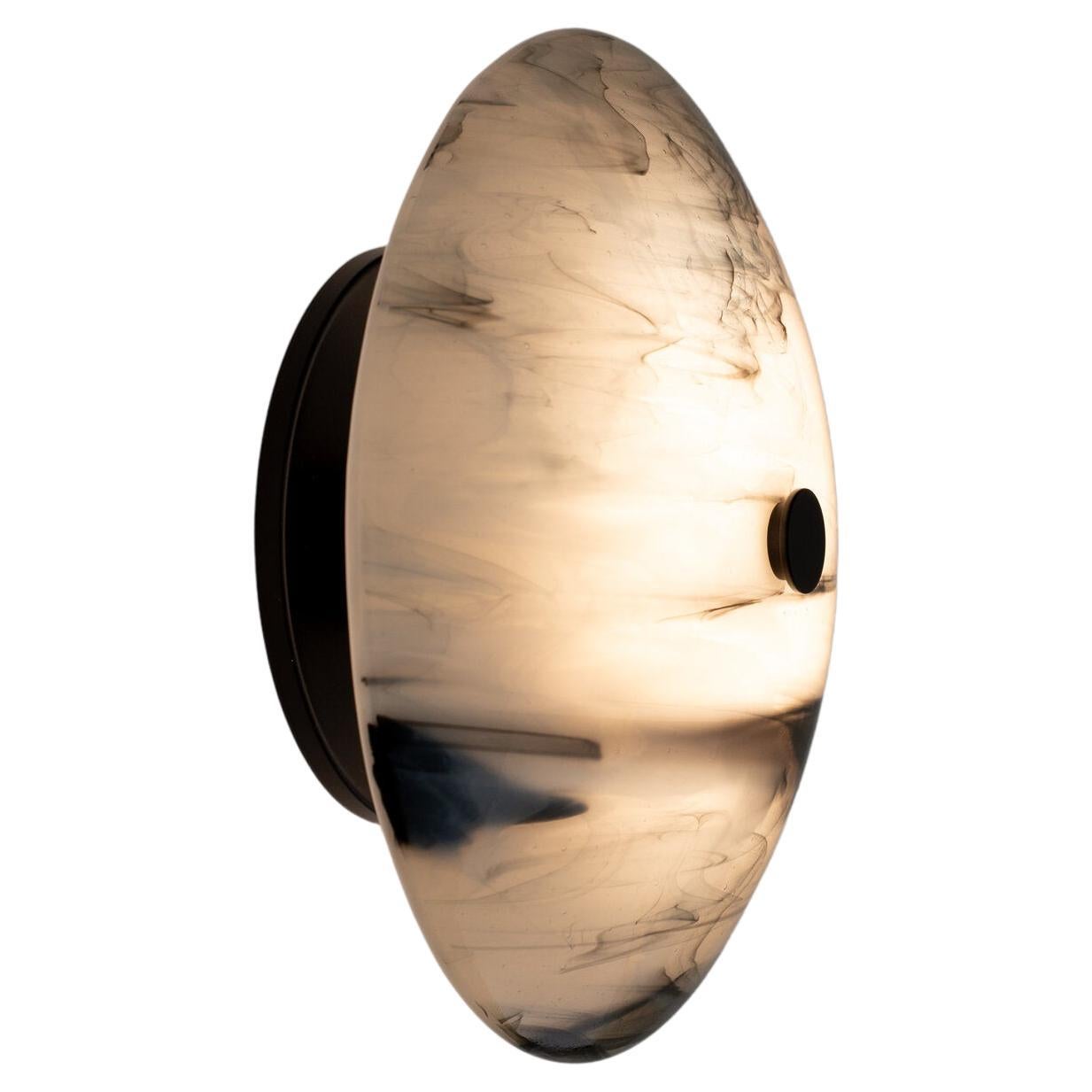 Marbled Black and White Glass, Lyra Wall Sconce, Ben & Aja Blanc