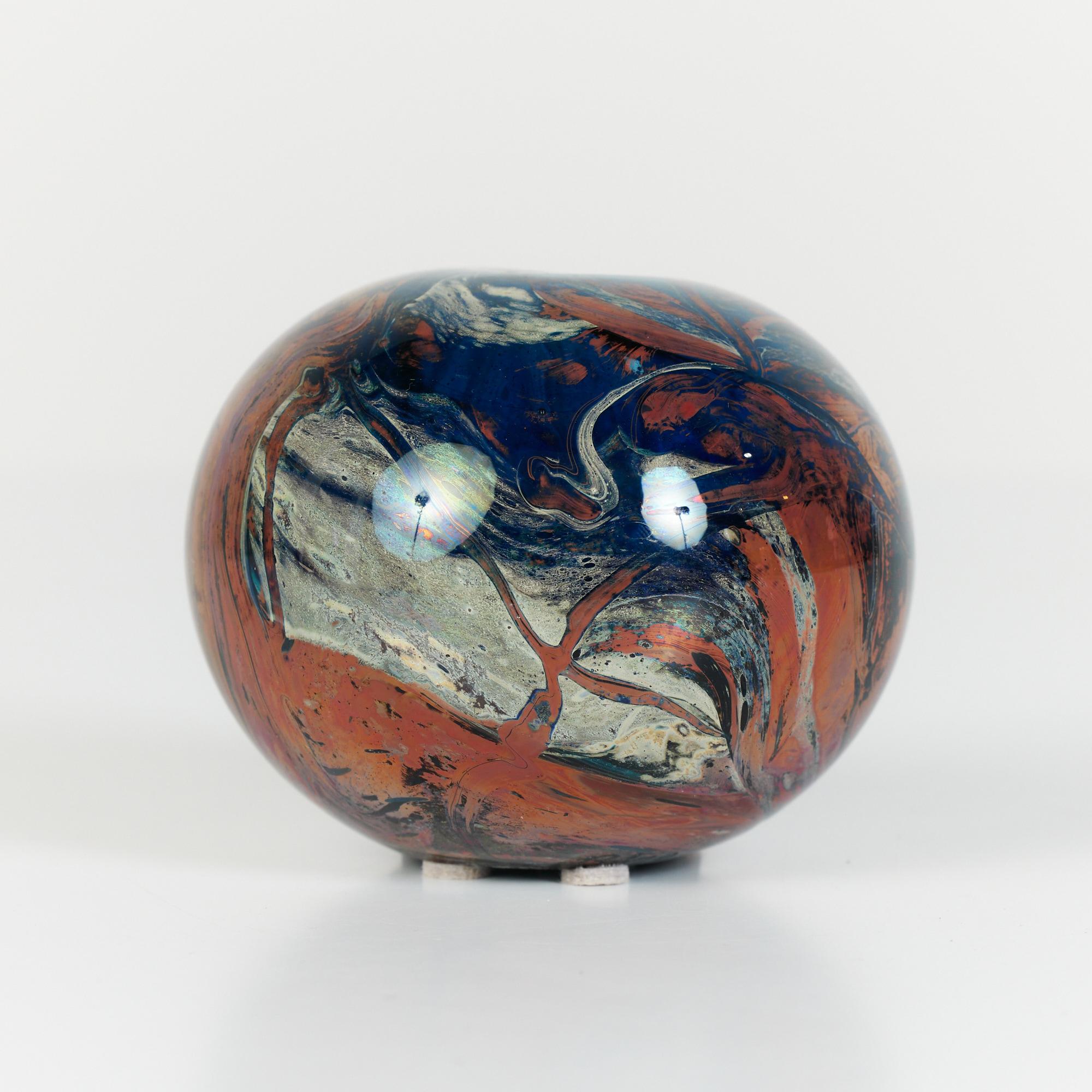 American Marbled Blown Glass Bud Vase For Sale