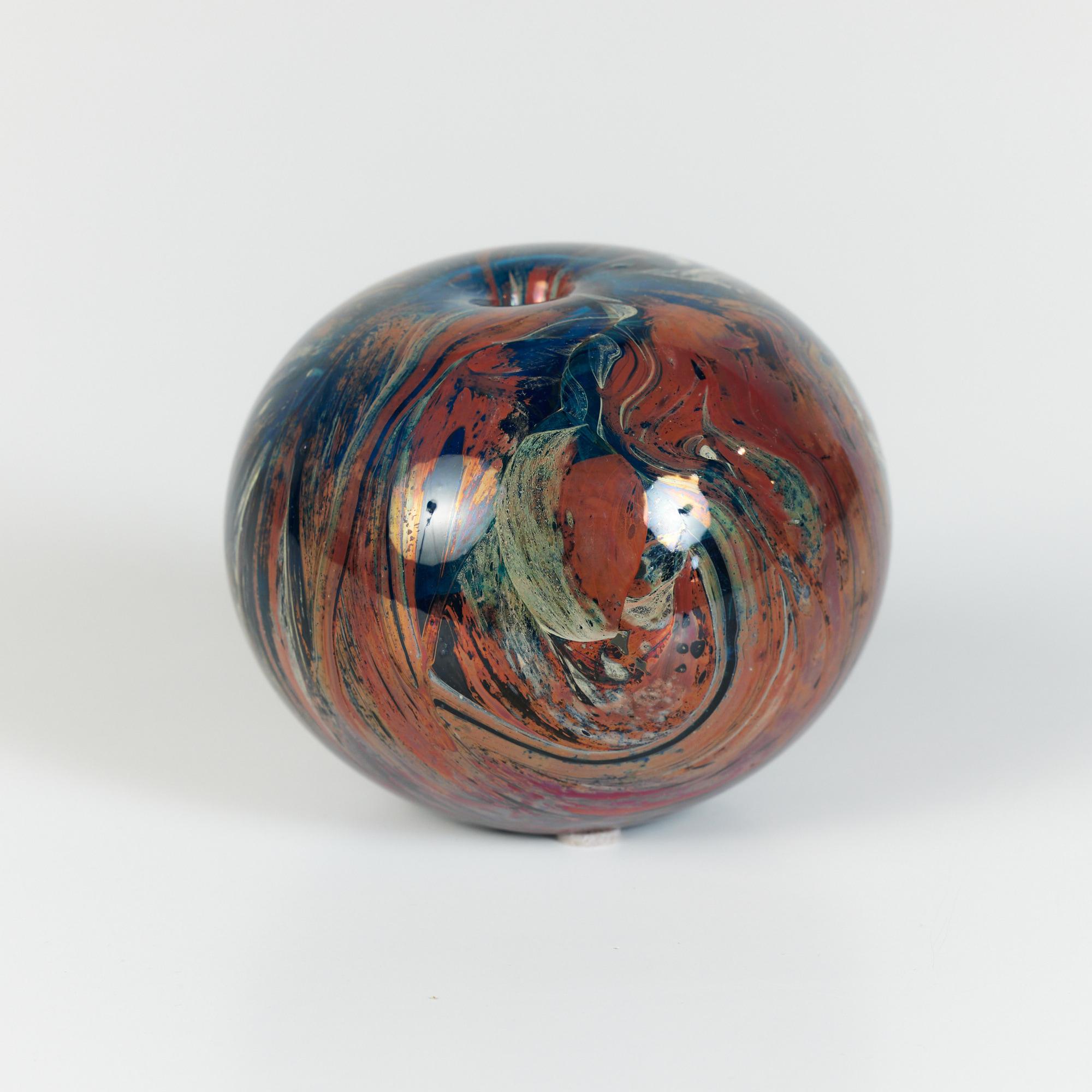 Marbled Blown Glass Bud Vase For Sale 1