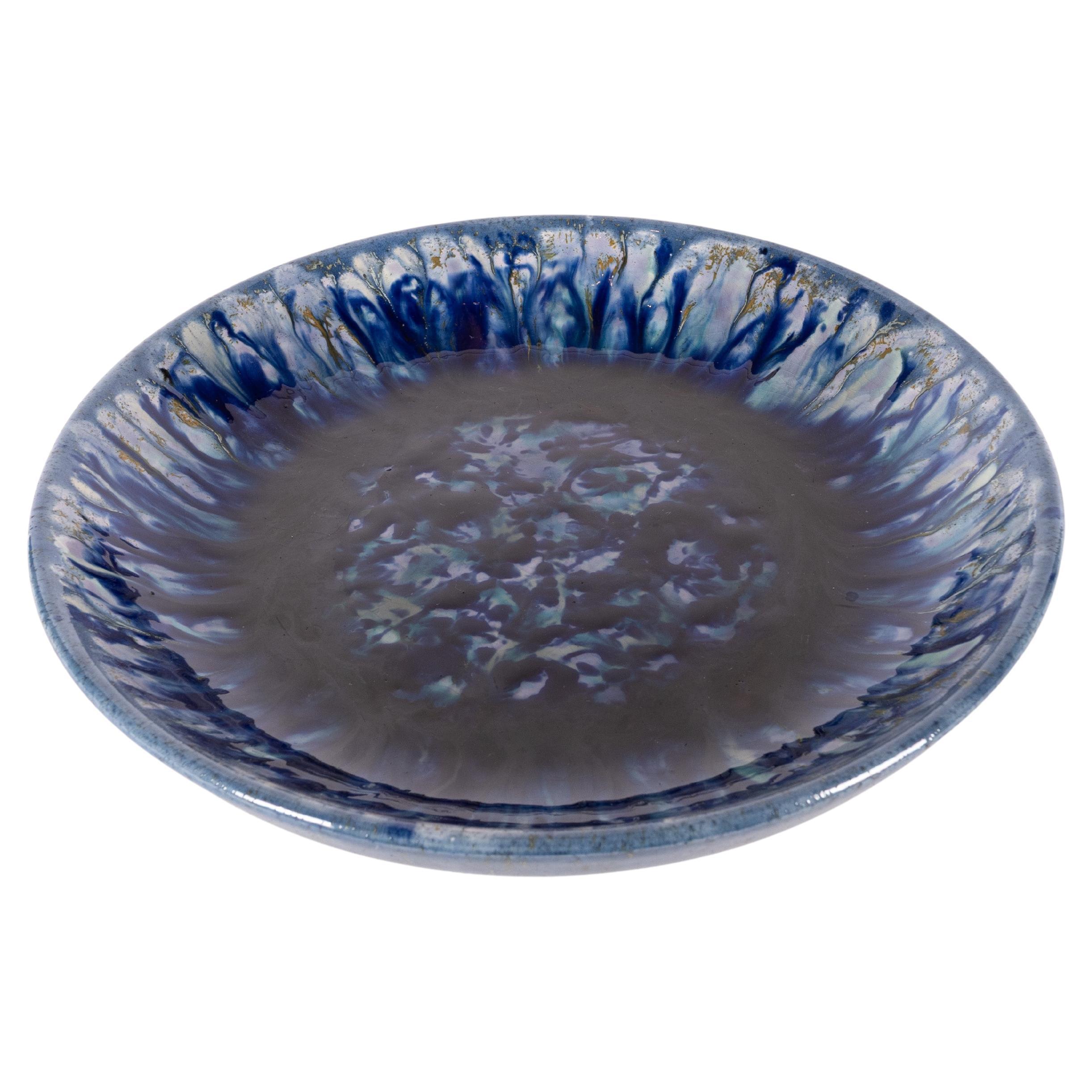 Marmorierte blaue Schale - 1970er (Italien)