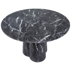 Marbled Concrete Pedestal Table