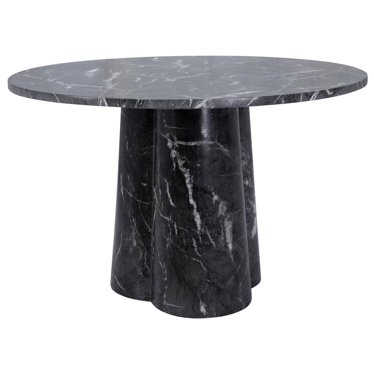 Marbled Concrete Pedestal Table In New Condition For Sale In Los Angeles, CA