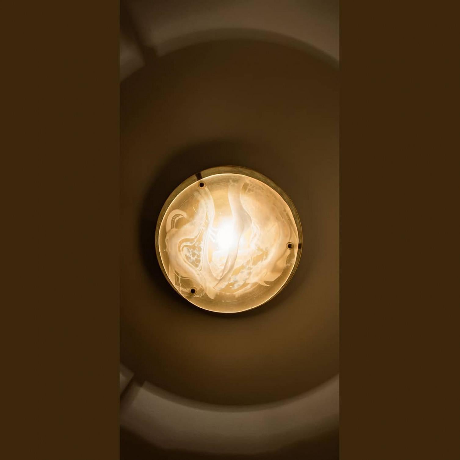 Applique en verre marbré Hillebrand, Autriche en vente 3