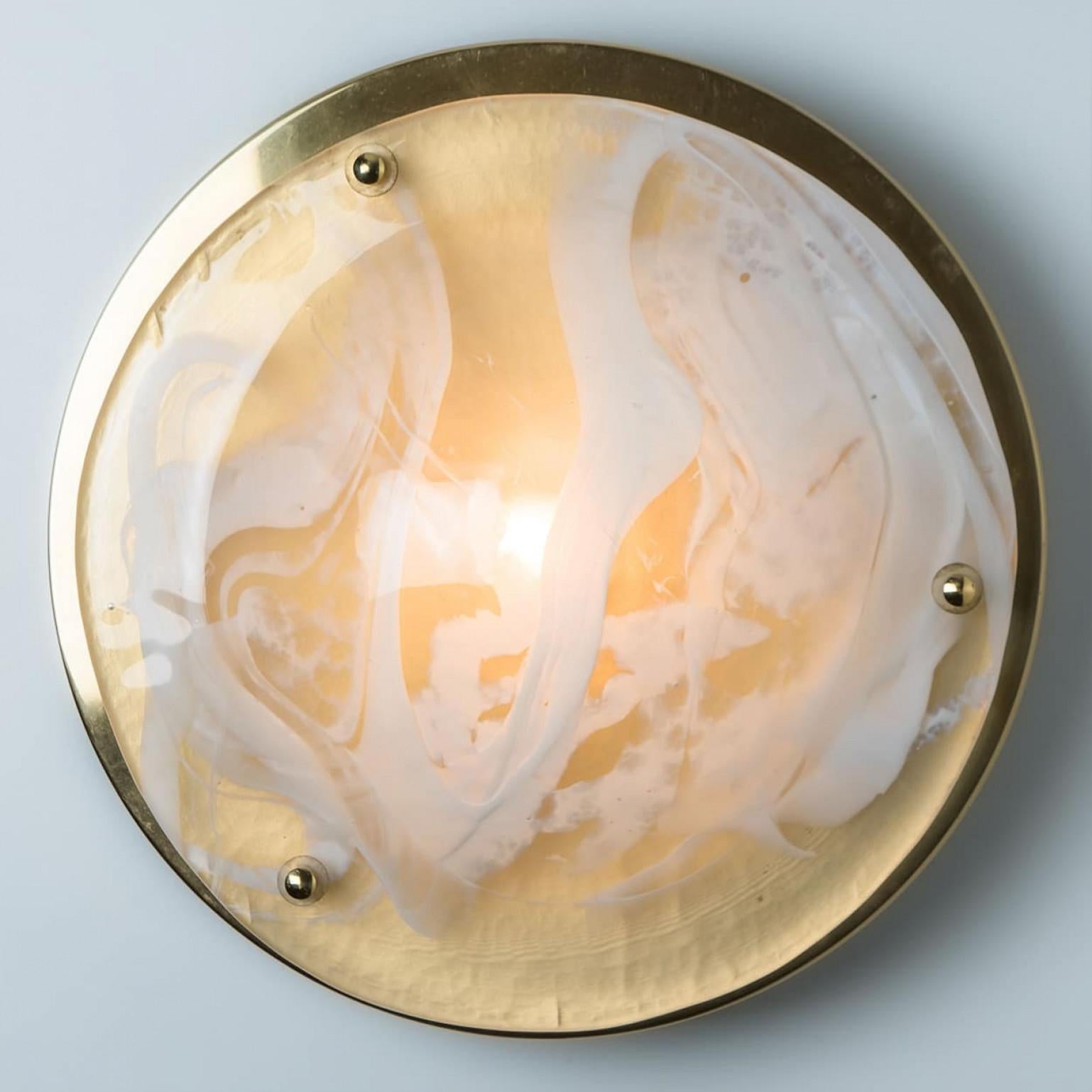 Mid-Century Modern Applique en verre marbré Hillebrand, Autriche en vente