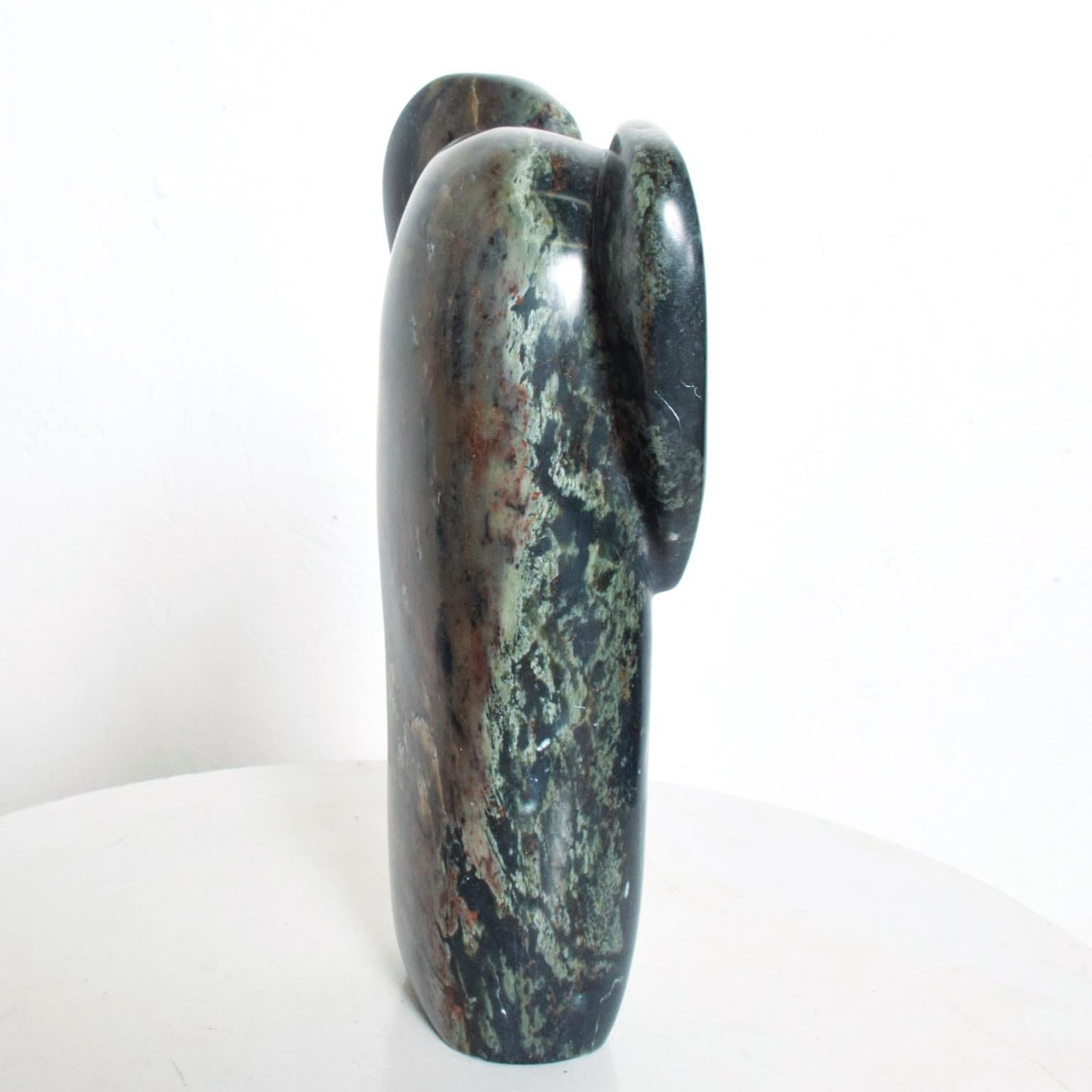 Marbled Green Stone Elephant Sculpture Abstract Organic Art 1970s Modern In Good Condition In Chula Vista, CA