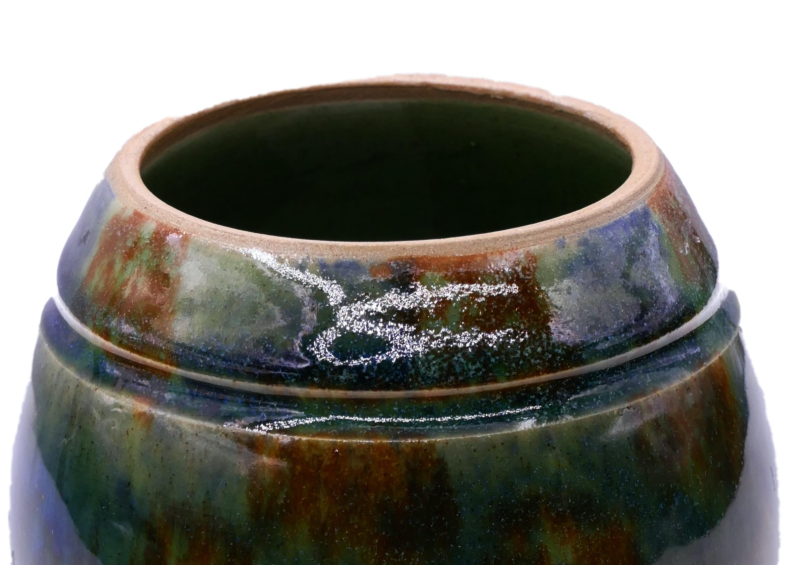 English Marbled Vase Ceramic, 1950s