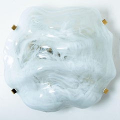 Marbled Wave Flush Mount by Hillebrand, 1965