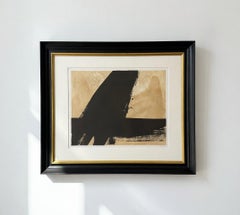 "Marblehead" mid-century style abstract artwork on paper, 27.6 x 23.6 in