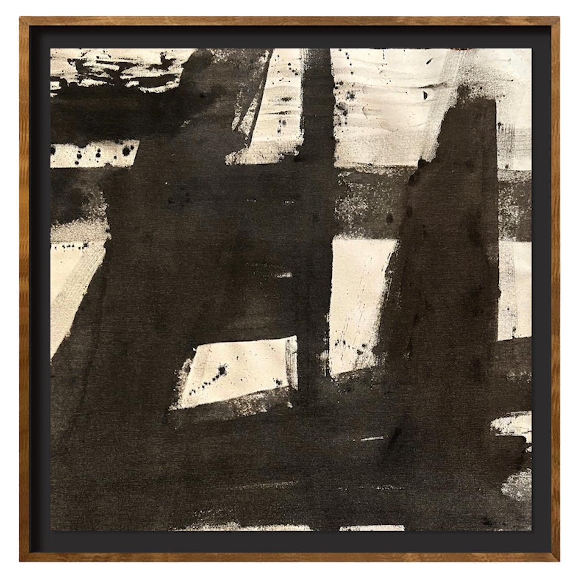 "Marblehead" Original abstracto en técnica mixta sobre lienzo, 32 x 33 pulg. en venta