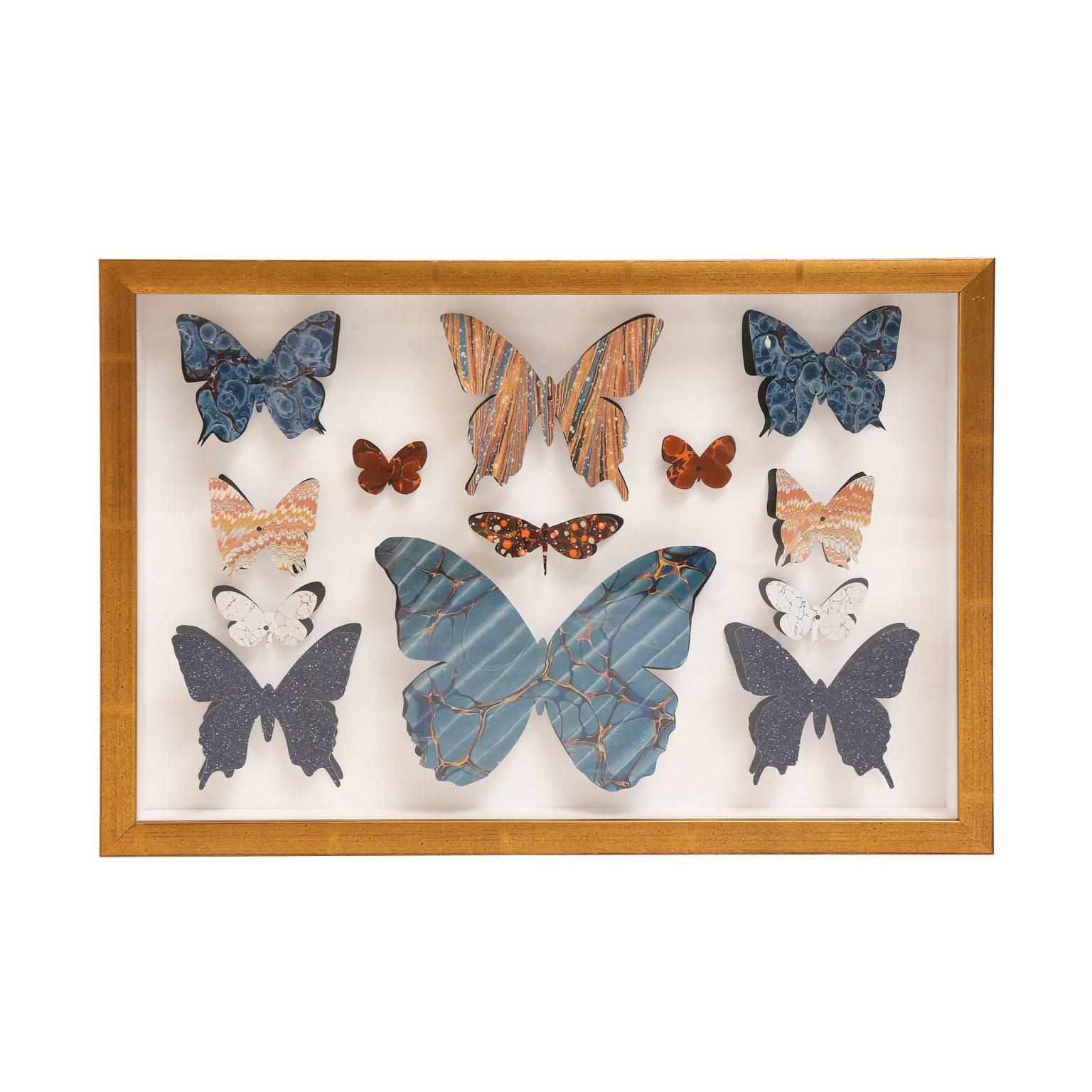Marbleized Paper Butterfly Box