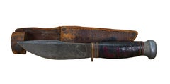 Marbles Gladstone WWII Era Ideal Fixed Blade Knife & Leather Sheath 8"