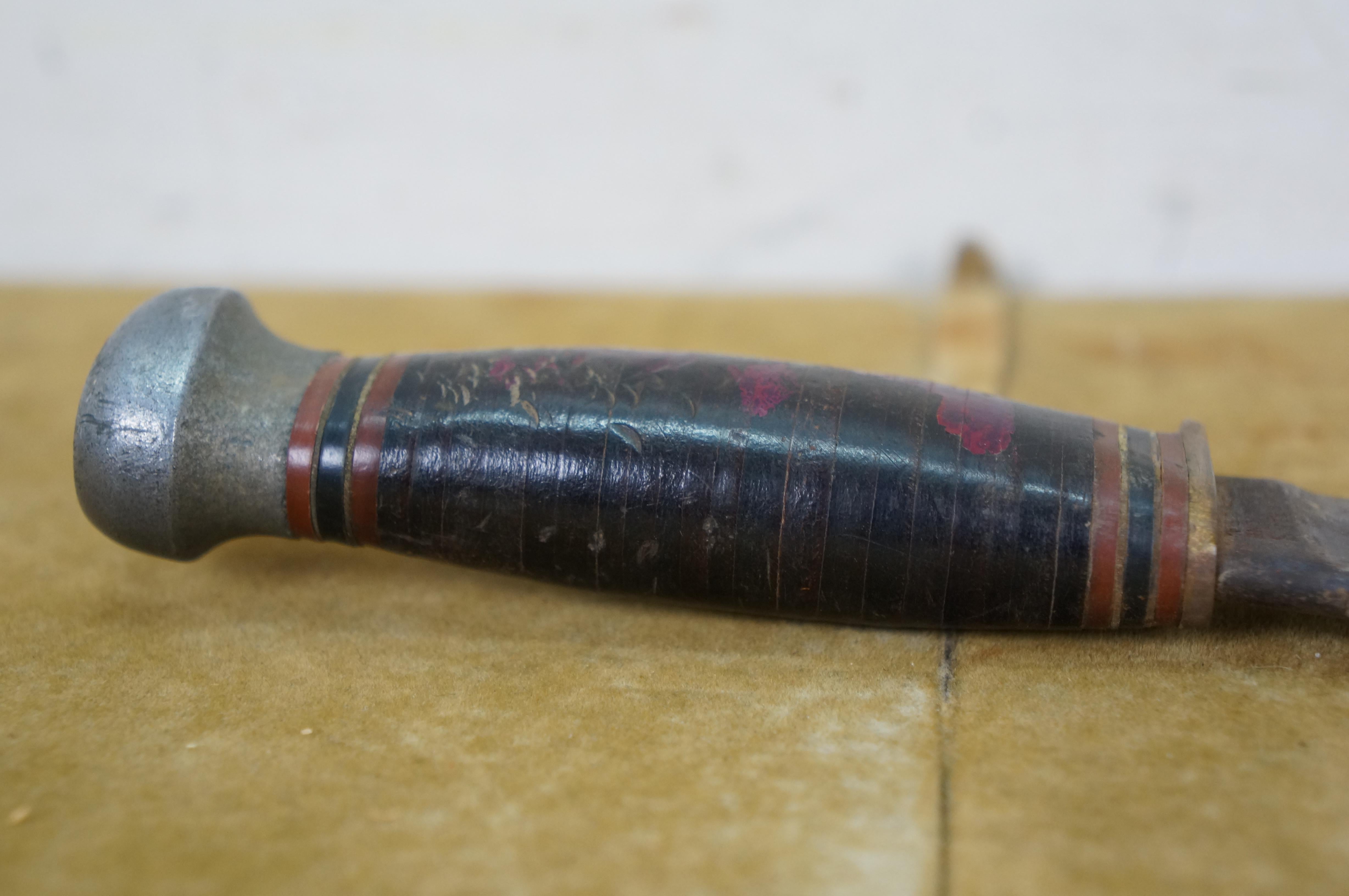 Métal Marbles Gladstone WWII Era Ideal Fixed Blade Knife & Leather Sheath 8