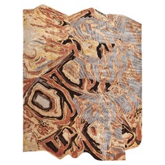 Tapis moderne touffeté à la main, soie et laine botaniques de Marblore