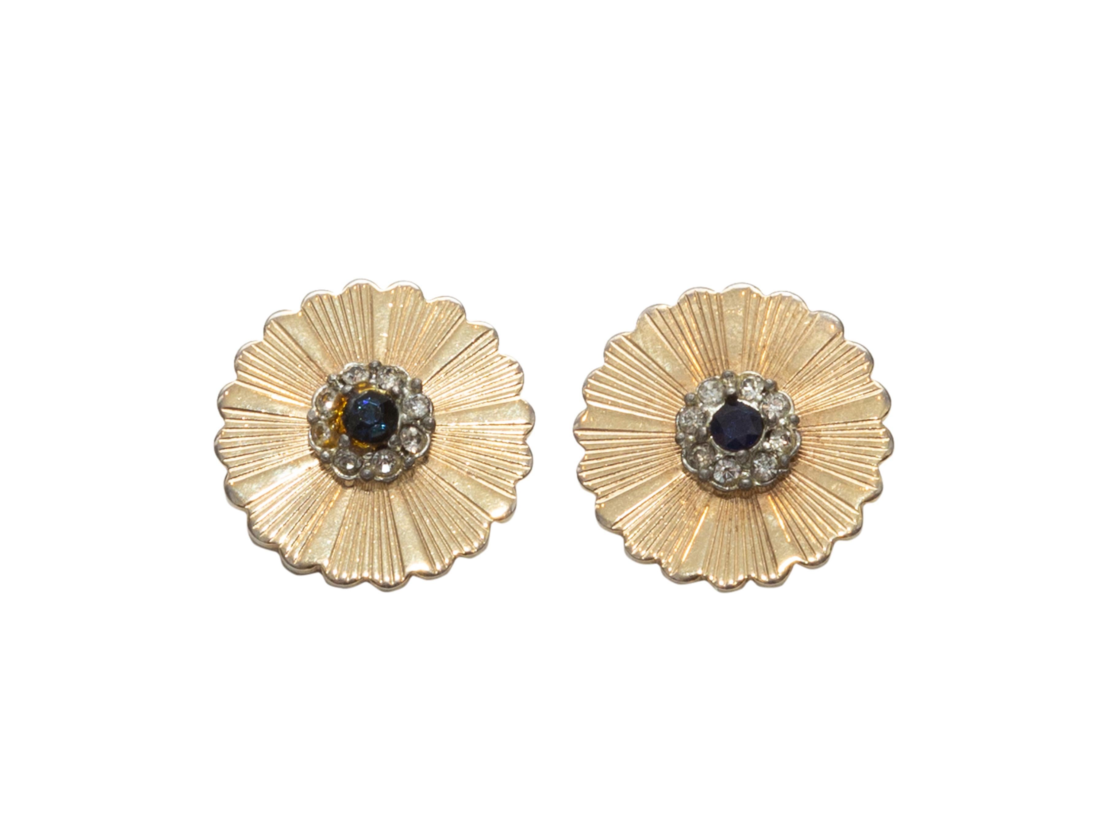 Marboux Gold-Tone Clip-On Earrings In Good Condition In New York, NY