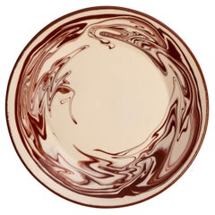 Piatto da portata Marbre in marrone, motivo marmorizzato, Ceramica