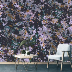 Marbre-Lilac Storm-Marble Printed Wallpaper