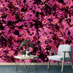 Marbre-Magenta-Marble Printed Wallpaper