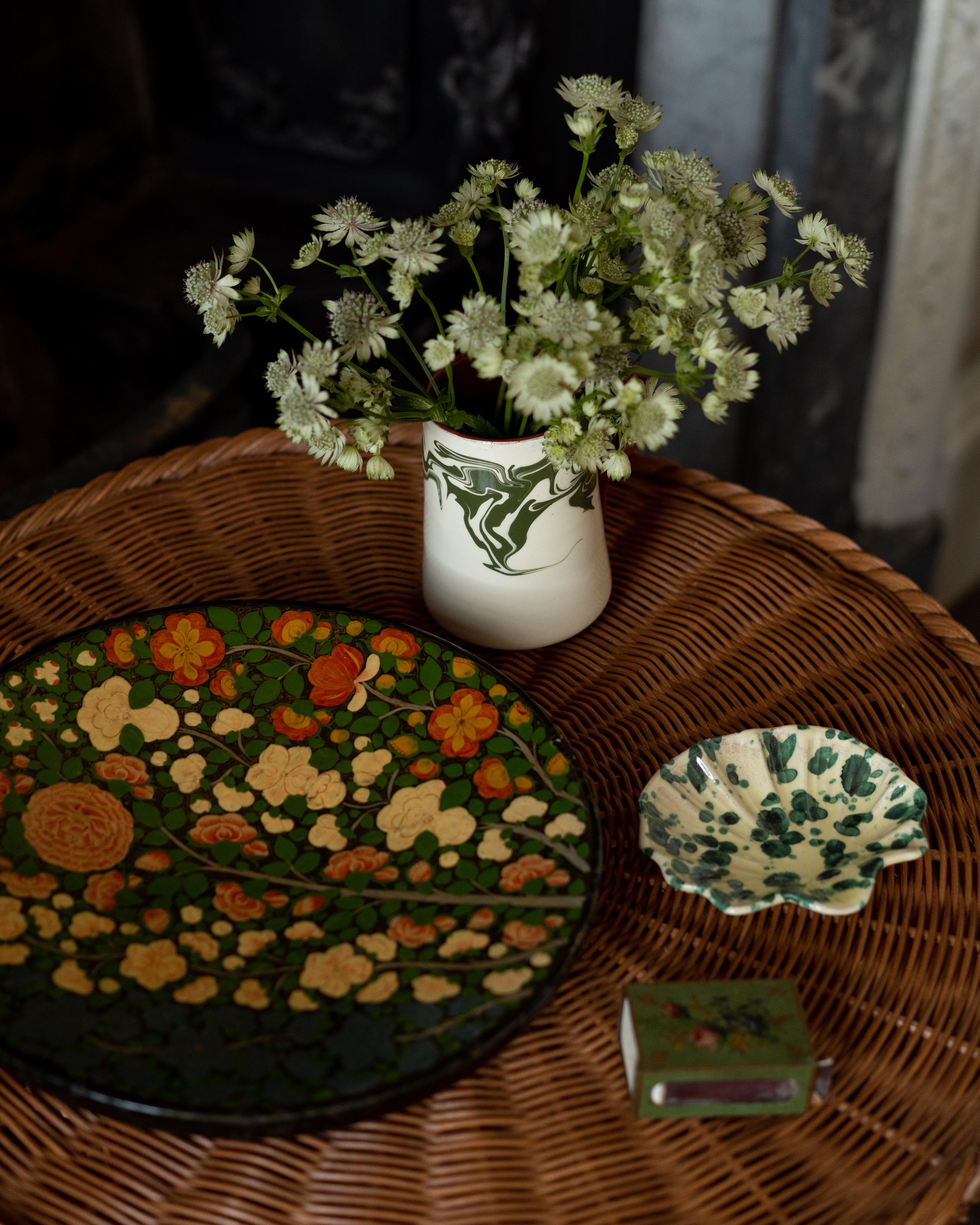 italien Tasse marbrée verte - NOUVEAU en vente
