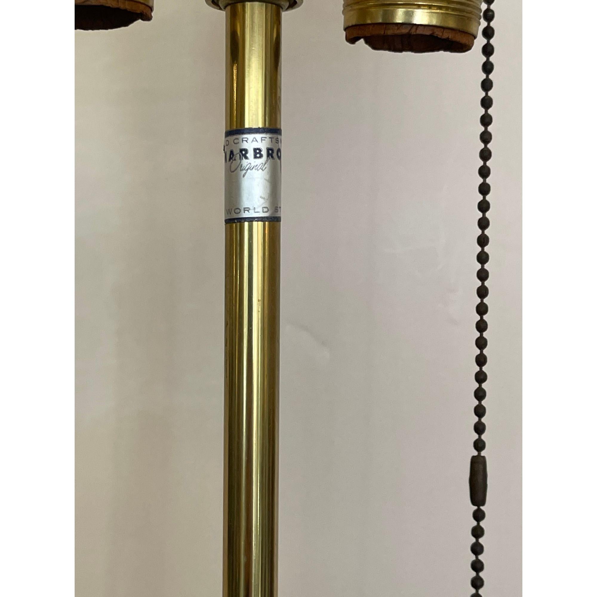 Bronze Marbro Baccarat Crystal Obelisk Table Lamp