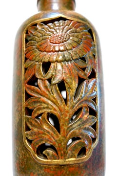 Marbro Ceramic Flower Motif Monumental Lamp