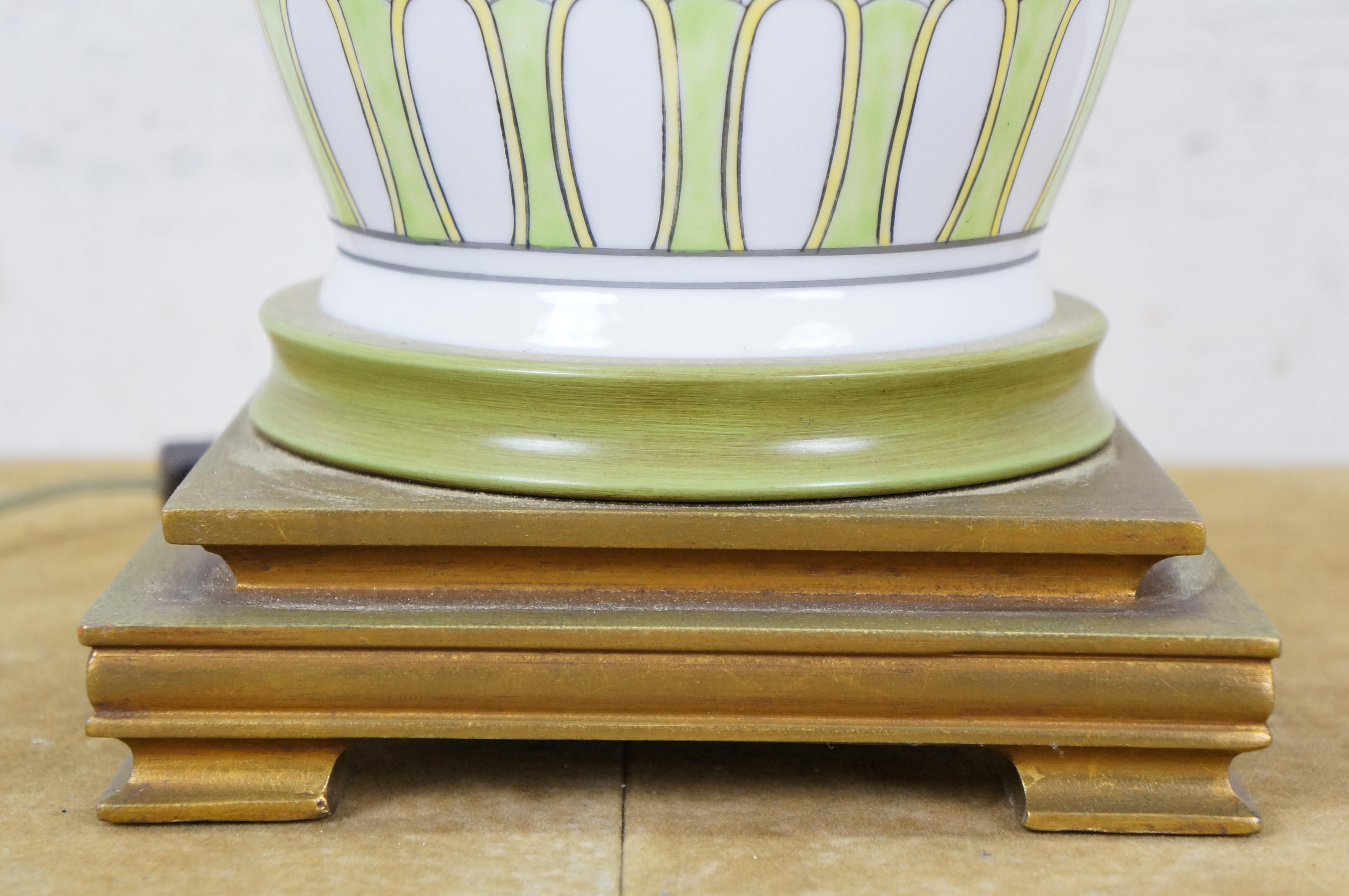 Marbro Porcellana cinese floreale crisantemo 2 luci vaso da camino lampada ornamentale 42