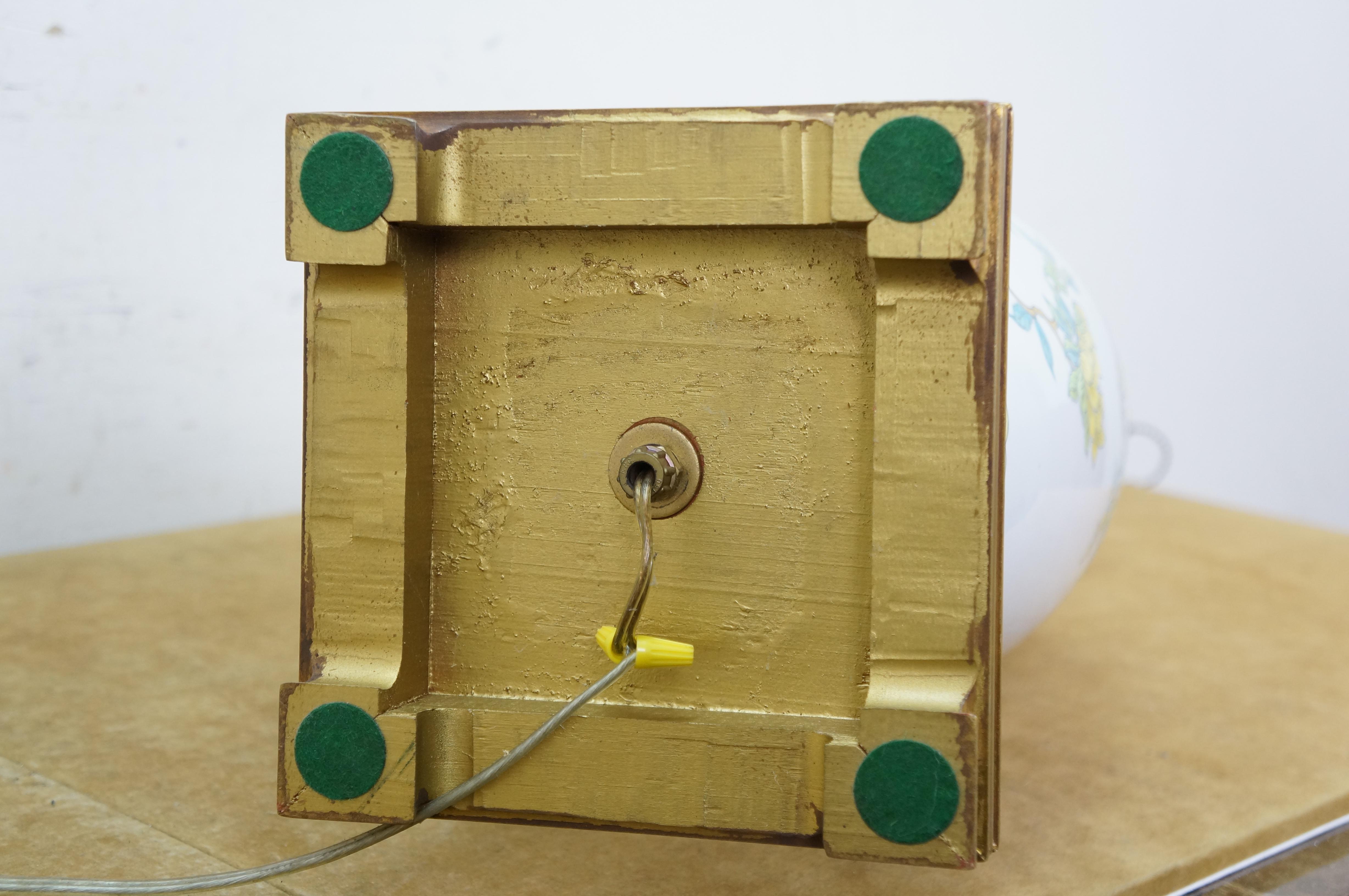 Marbro Porcellana cinese floreale crisantemo 2 luci vaso da camino lampada ornamentale 42