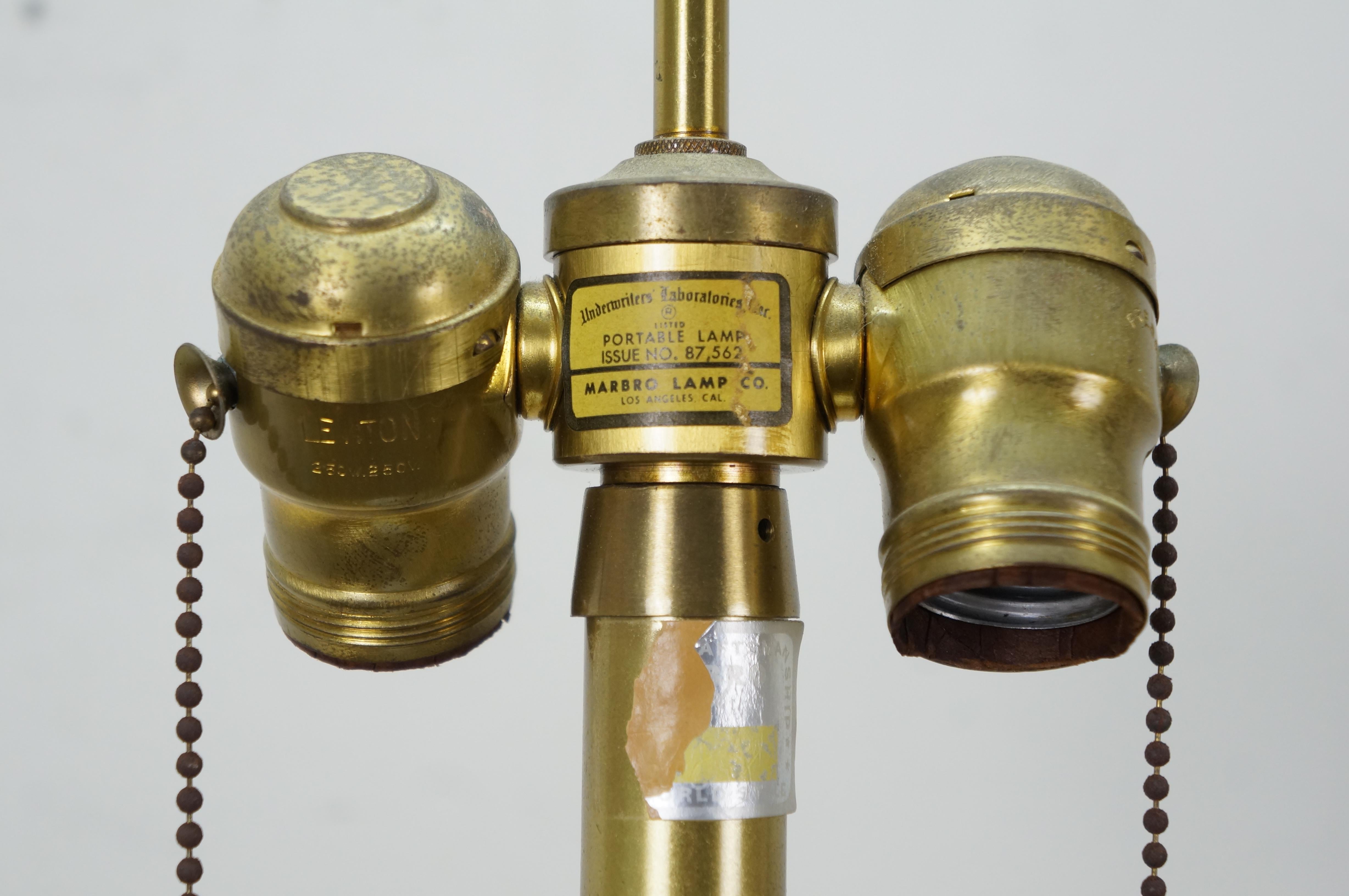 Marbro Porcellana cinese floreale crisantemo 2 luci vaso da camino lampada ornamentale 42