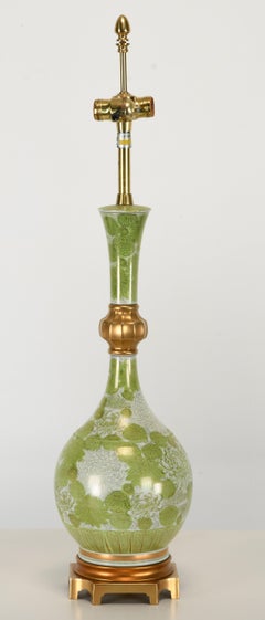 Marbro Chrysanthemum Porcelain Lamp, 1960s