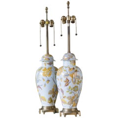 Marbro French Porcelain Lamps