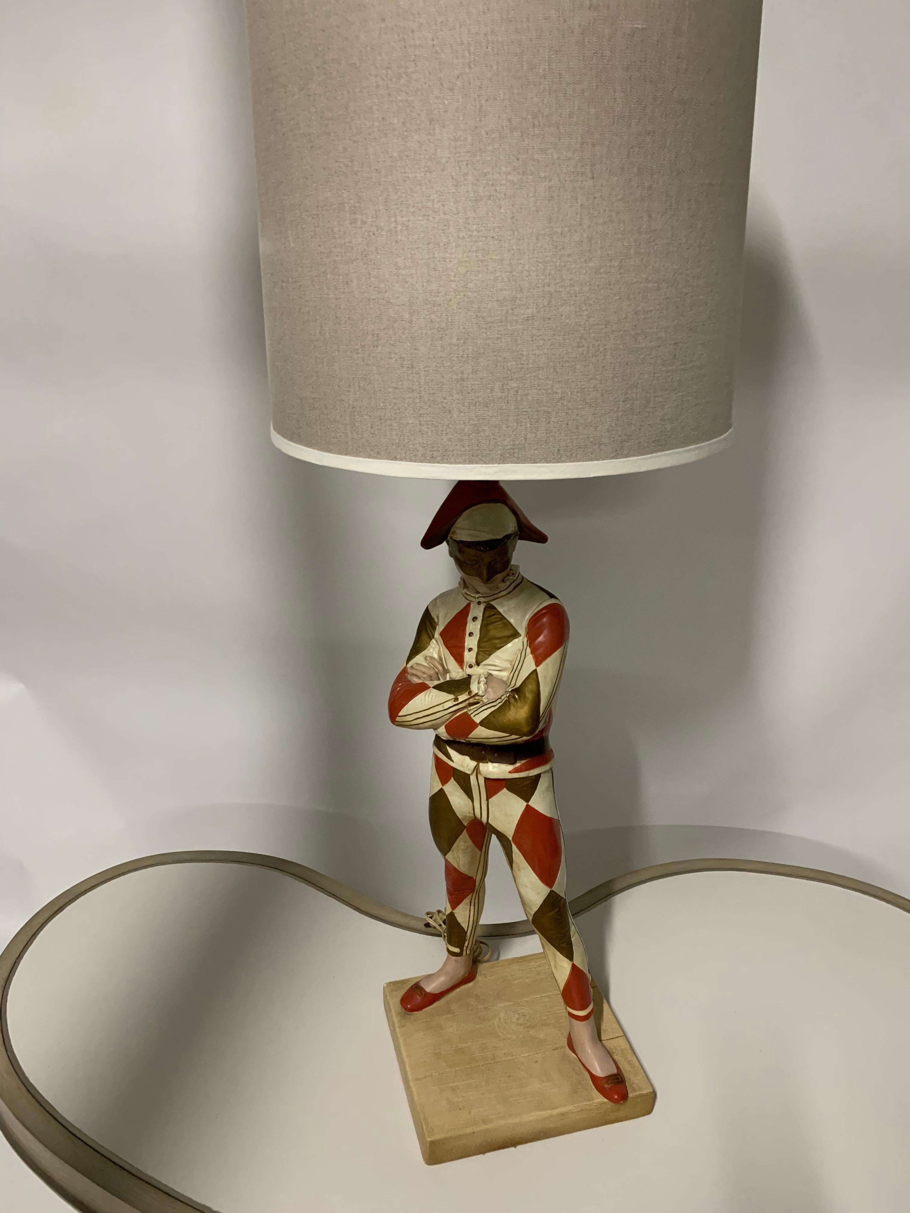 Plaster Marbro Harlequin Lamp For Sale