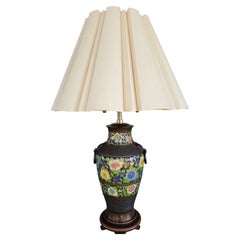 Marbro Japanese Meiji Period Bronze & Cloisonne Table Lamp