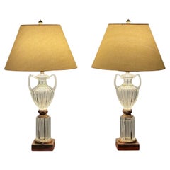 Marbro Lamp Co., Hollywood Regency, Glass, Brass, Urn Form Table Lamps, 2000s