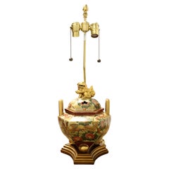 MARBRO LAMP CO Porcelain Chinese Foo Dog Table Lamp