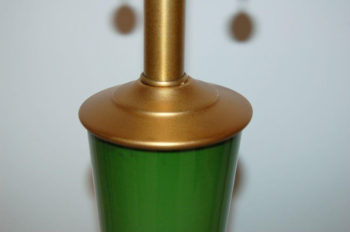 The Marbro Lamp Company - Lámparas de vidrio sueco soplado a mano en verde siglo XX en venta