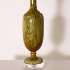 Lampe en verre marbré Marbro, vers 1960