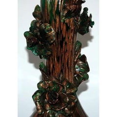 Marbro Murano Glass Flower Lamps Green