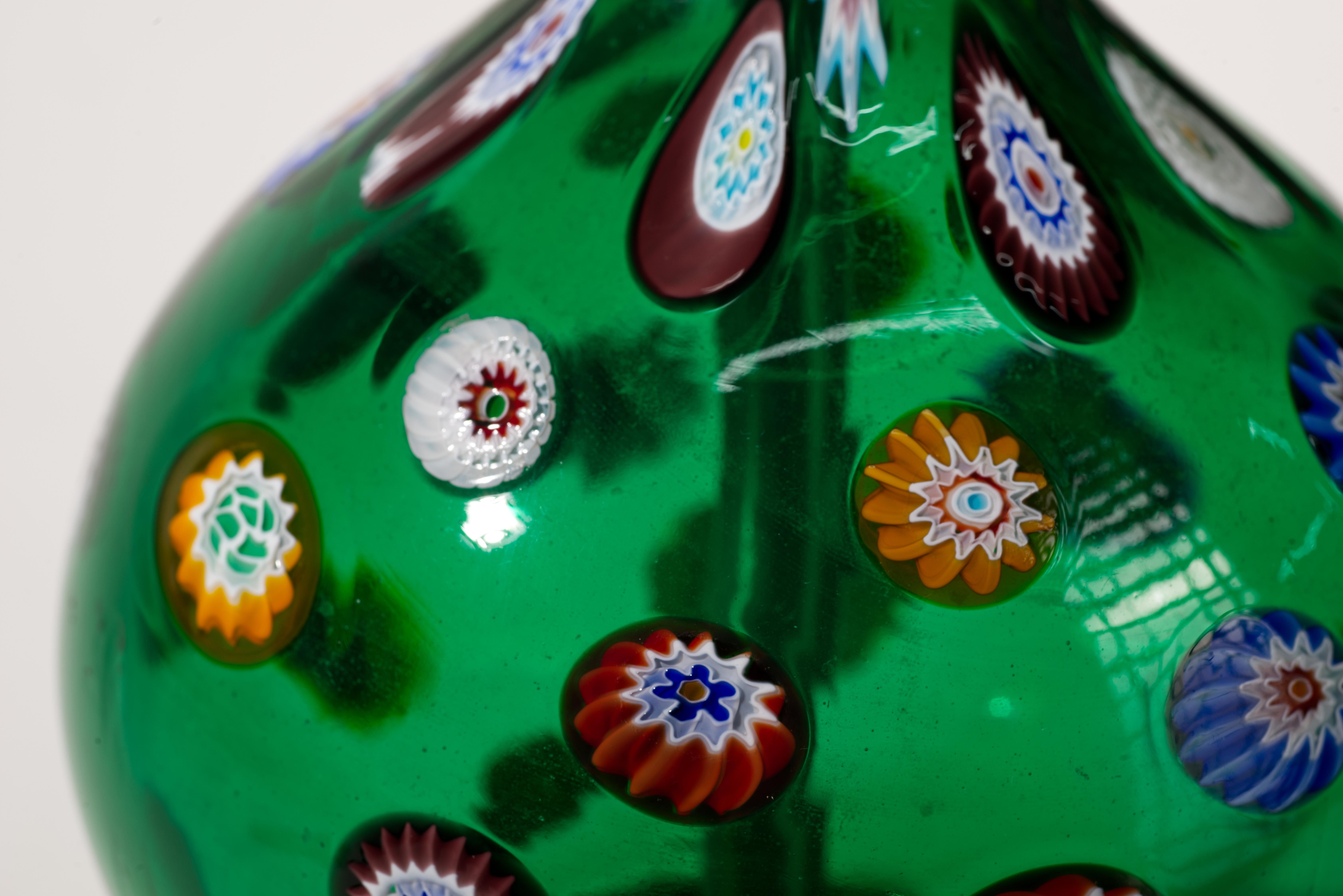 Marbro Lámpara de mesa de cristal de Murano Millefiori, años 50-1960, doblemente firmada en venta 12