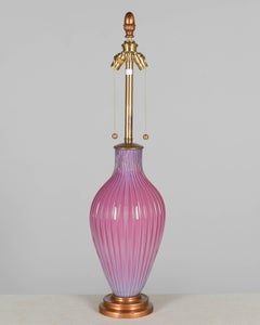 Marbro Murano Glass Seguso Mid Century Lamp