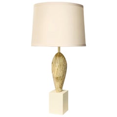 Marbro Noguchi Style Marble Sculpture Large Table Lamp